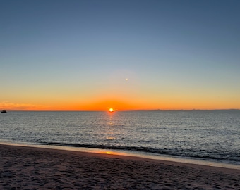 Ocean Sunset; Photography Prints; Nature Seascape; Florida Beach; Framed Photo Sea Beach; Prints Coastal Wall Art 278
