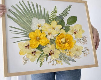 Wedding Bouquet Preservation Deposit, Pressed Wedding Flowers, Luxury Custom Frame, Ship Bridal Bouquet Nationwide, Museum Framed Flowers