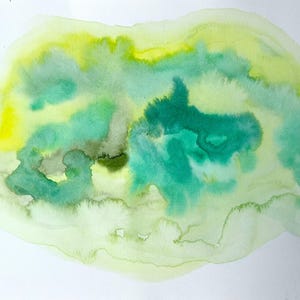Art Print Abstract Painting Watercolor Green Art Print Abstract Painting Prints Housewarming Gift for Him    Abstract Clouds Artwork 47