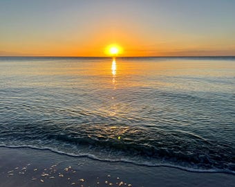 Florida Sunset Photography Prints Nature Ocean Beach Landscape Florida Beach Artwork Sea Beach Prints Coastal Wall Art Gift for Him