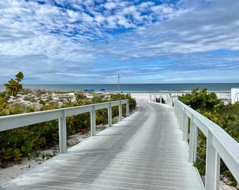 Promenades sur la plage en Floride : impression photo Florida Beach Path ; Photographie côtière, oeuvre d'art murale tropicale Florida Beach 266