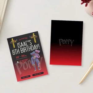 Horror Game Digital Editable Birthday Invitation