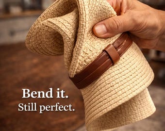 Funny Authentic Panama Hat Wide Brim Foldable Straw Hat for Men & Women Breathable Summer Travel Hat UV Protection Adjustable Fit