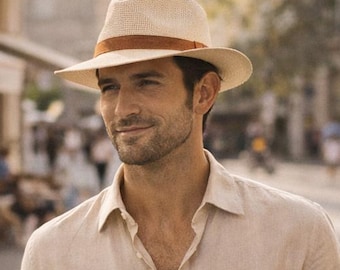 Funny Authentic Panama Hat Wide Brim Foldable Straw Hat for Men & Women Breathable Summer Travel Hat UV Protection Adjustable Fit