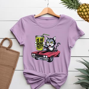 Is He Dead Yet Black Cat Shirt, Anti Trump Protest Shirt, Political Shirt, Subtle FDT, Funny Cat Shirt, Political Shirt, Anti Republican Tee