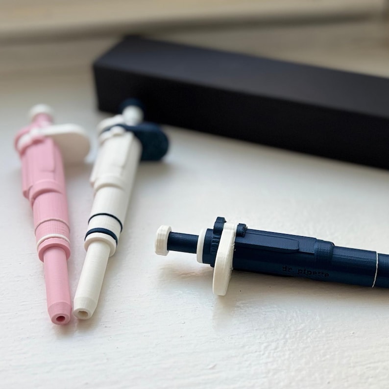 Pipette Pen, Personalized, 3d-printed (cloud White), Retractable, Cell ...