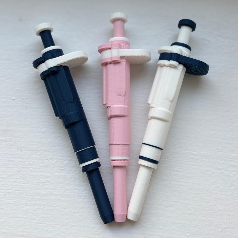 Pipette Pen, Personalized, 3d-printed (cloud White), Retractable, Cell ...
