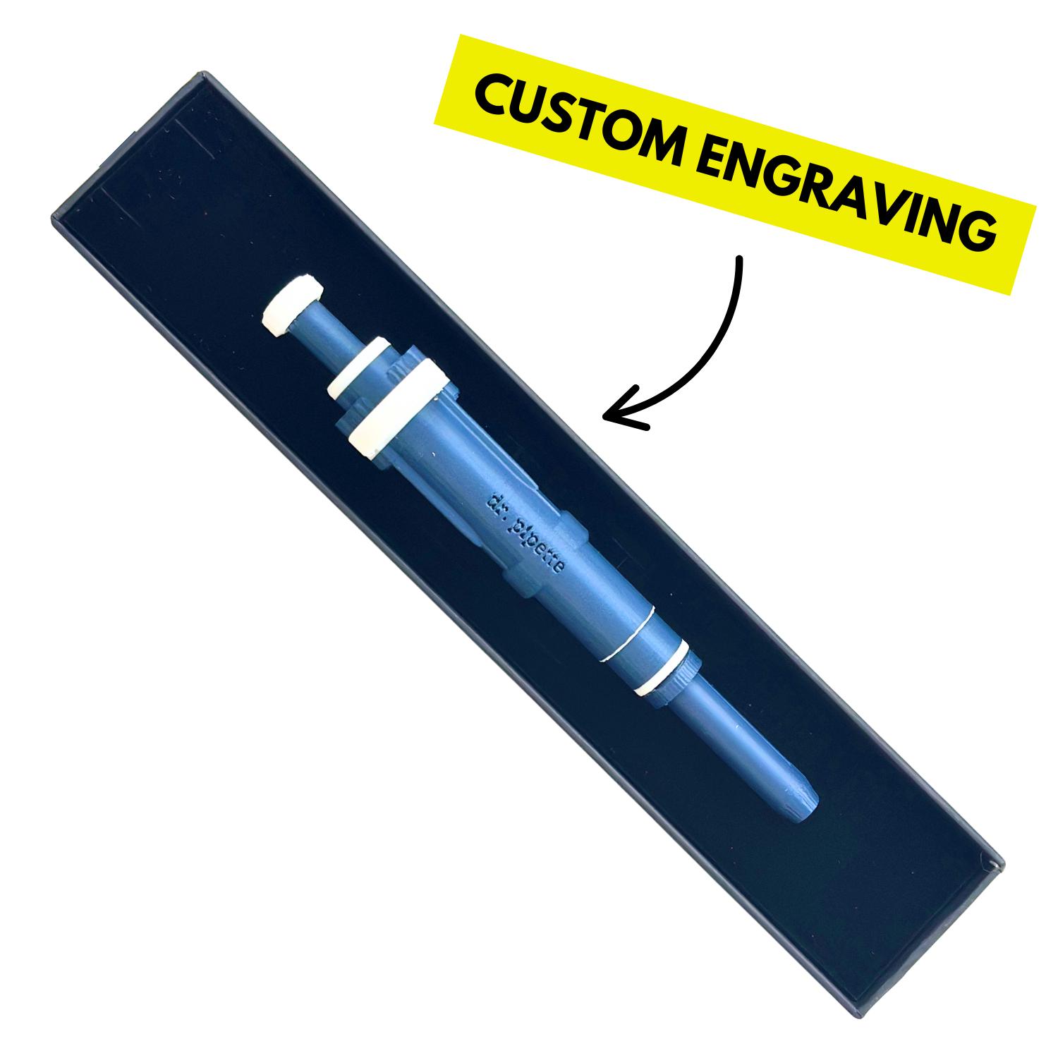 Realistic 3d-printed Pipette Pen (steel Blue), Retractable, Cell ...
