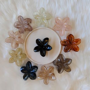 Large Hibiscus Flower Hair Claw Clip, Large Flower Hair Accessories, Hawaiian Flower Hair Clip, Hair Claw Clip, Flower Claw Clip