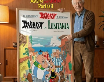Personalized Asterix and Obelix Comic Book Cover Art - Custom Digital Printable for Father Mother or Loved Ones from Photo
