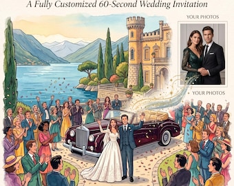 Personalized Animated Save the Date Video Invitation - Animated Wedding Video