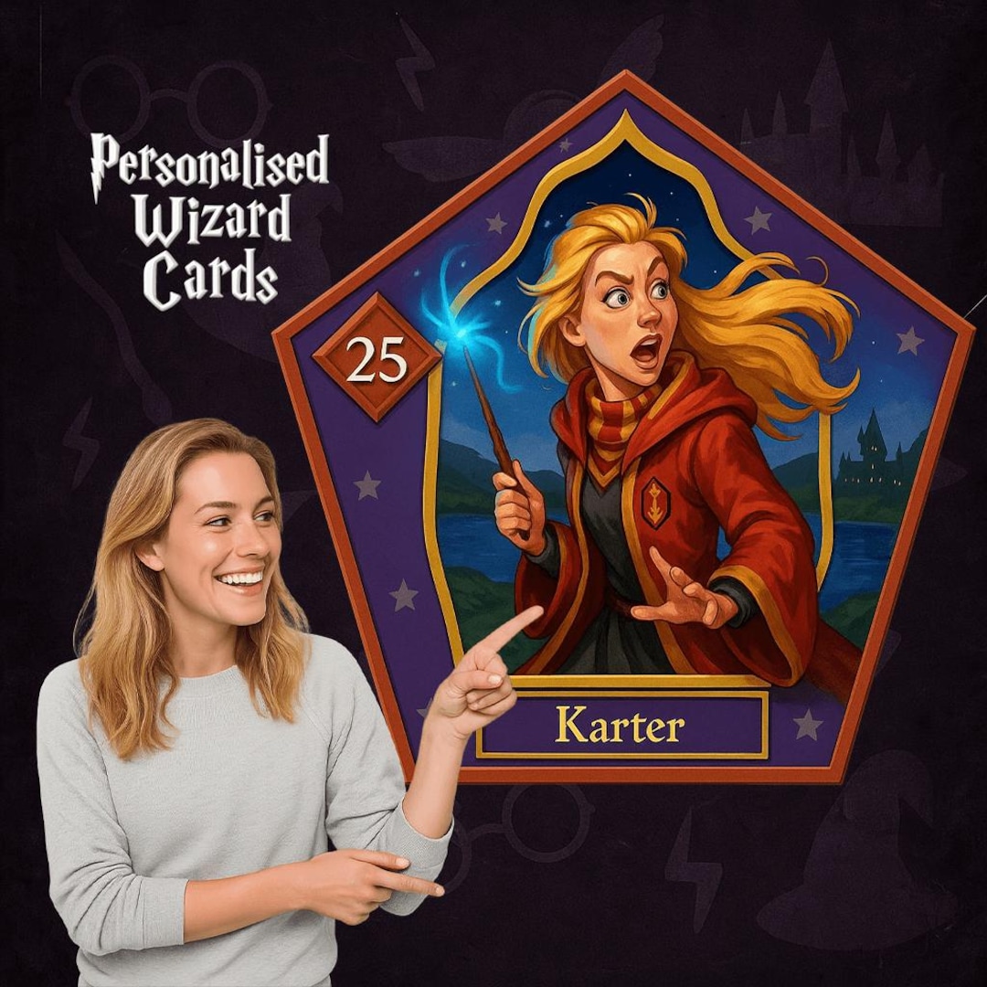 Personalized Wizard Card - Custom Chocolate Frog Style Digital ...