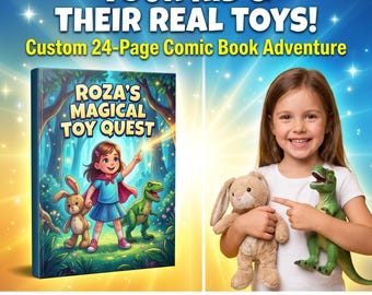 Personalized Children's Comic Book with Their Real Toys - 24-Page