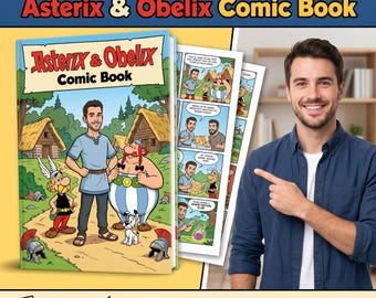 Personalized 24-Page Asterix and Obelix Comic Book From Photos