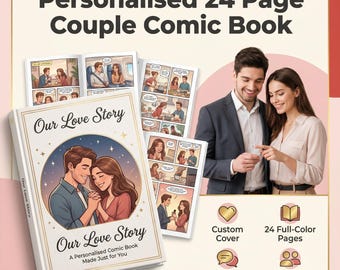 Personalised 24-Page Comic Book: Your Love Story Illustrated from Photos
