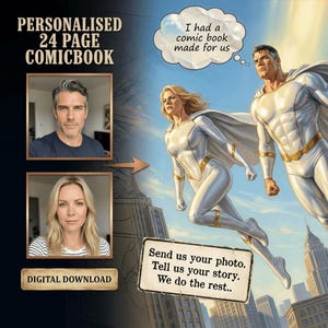 Personalized 24-Page Comic Book from Your Photo: Custom Story for 1-2 People