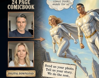 Personalized 24-Page Comic Book from Your Photo: Custom Story for 1-2 People