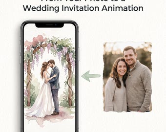 Custom Watercolor Wedding Invitation & Save the Date | Personalized Art in Your Wedding Location