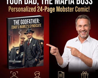 Custom Mafia Boss Comic Book for Dad | Personalized Mobster Story (Digital Edition)