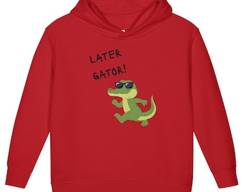 Sudadera con capucha Later Gator para niños pequeños, sudadera polar divertida con estampado de cocodrilo, sudadera con juego de palabras con animales.