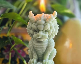 Organic Beeswax Candle Dragon Guardian