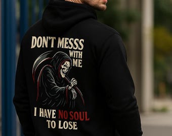Don’t Be a Fool Hoodie – Grim Reaper Graphic – Black Streetwear