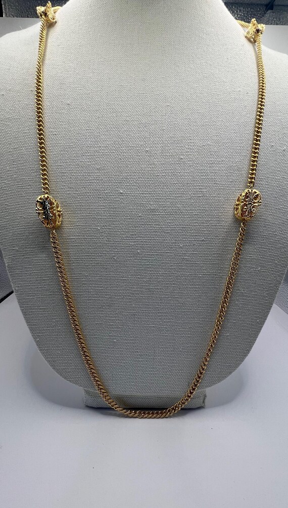 Vintage Kenneth Jay Lane (KJL) Gold-Tone Textured… - image 1