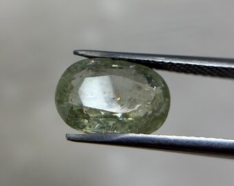Natural Pale Green Paraiba Tourmaline: 2.72 ct Oval Gemstone