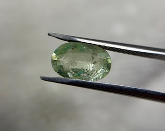 Mist Green Paraiba Tourmaline: 1.55 ct Oval Cut Loose Gemstone