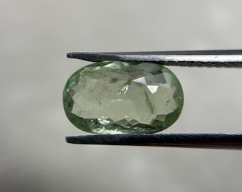 Natural Pale Green Paraiba Tourmaline: 2.13 Ct Oval Gemstone