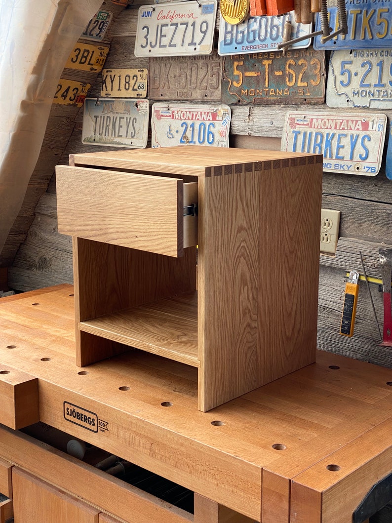 White Oak Side Table Solid Wood Made in USA Etsy