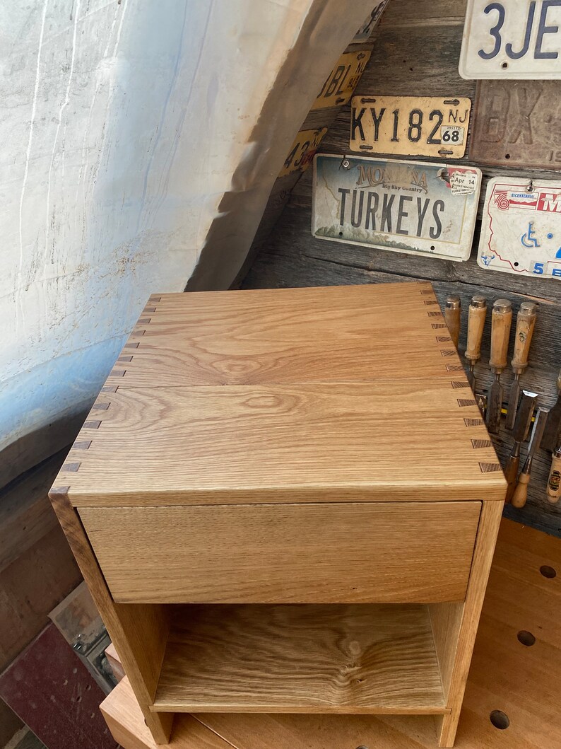 White Oak Side Table Solid Wood Made in USA Etsy