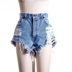 All Sizes Distress Grunge High Waist Shorts