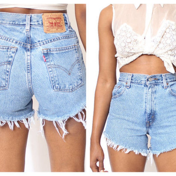 ALL SIZES Cut Off LEVI'S Vintage High Waisted Shorts Plus Sizes