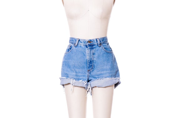 cuffed high waisted shorts
