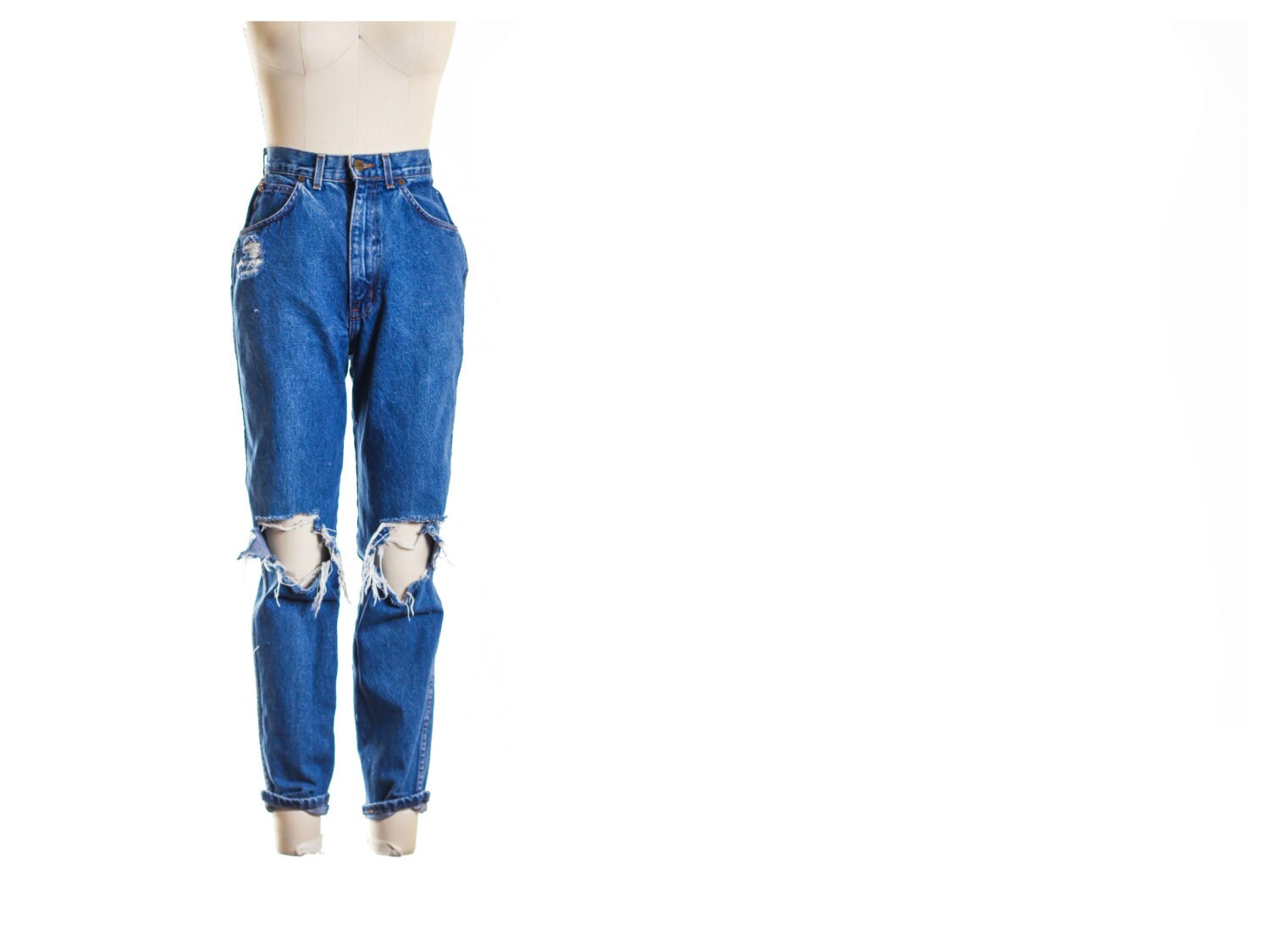 Ripped Knee Jeans - Etsy