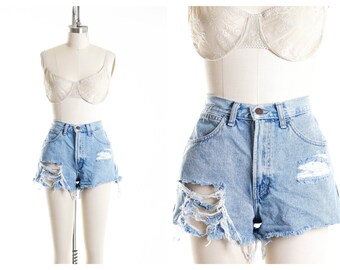 All Sizes Destroyed Dirty Ripped Distress  Daisy Dukes  High Waist Shorts Plus sizes