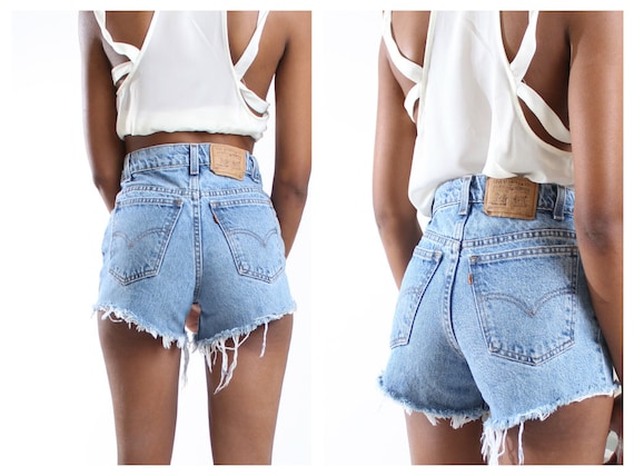 cut off high waisted shorts