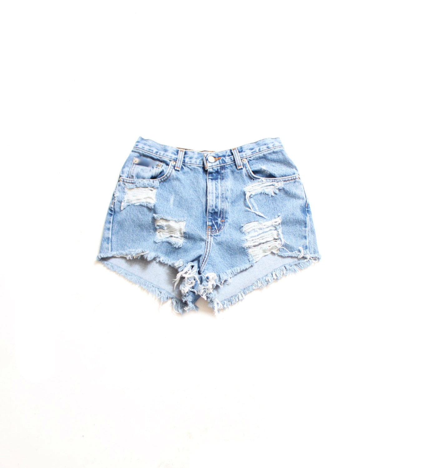 Destroyed Ripped Trashy Distress Daisy Dukes Custom Made High - Etsy