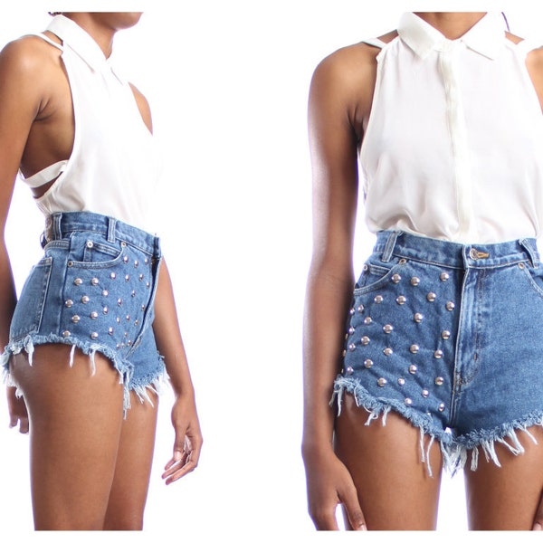 Denim High Waist Daisy Duke Shorts J31