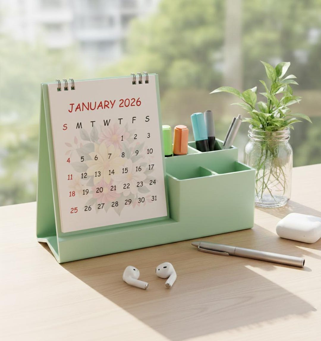 Printable Desk Calendar 2026 - Etsy