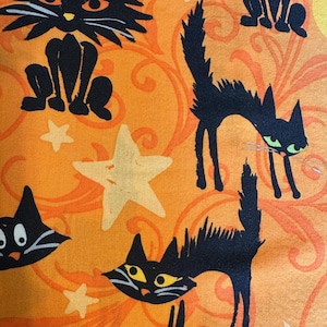 Halloween Cats. Quilting cotton from Baum Textile Mills