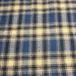Blue plaid flannel 1.5 yards
