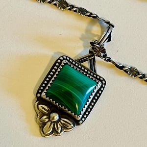 Malachite and Silver Necklace