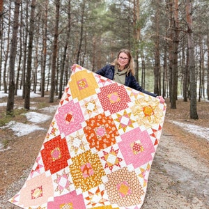 Wild Starflower PDF Quilt Pattern Beginner, Fat Quarter Friendly image 2