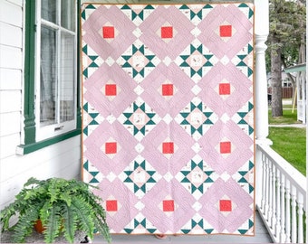 Wild Starflower PDF Quilt Pattern - Beginner, Fat Quarter Friendly