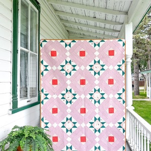 Wild Starflower PDF Quilt Pattern Beginner, Fat Quarter Friendly image 3