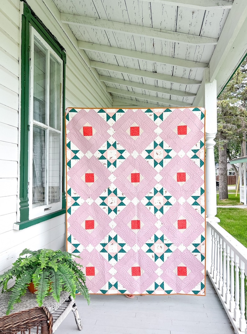 Wild Starflower PDF Quilt Pattern Beginner, Fat Quarter Friendly image 3