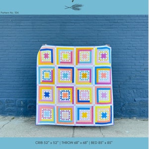 Cabin Nights PDF Quilt Pattern - Beginner, Fat Quarter Friendly