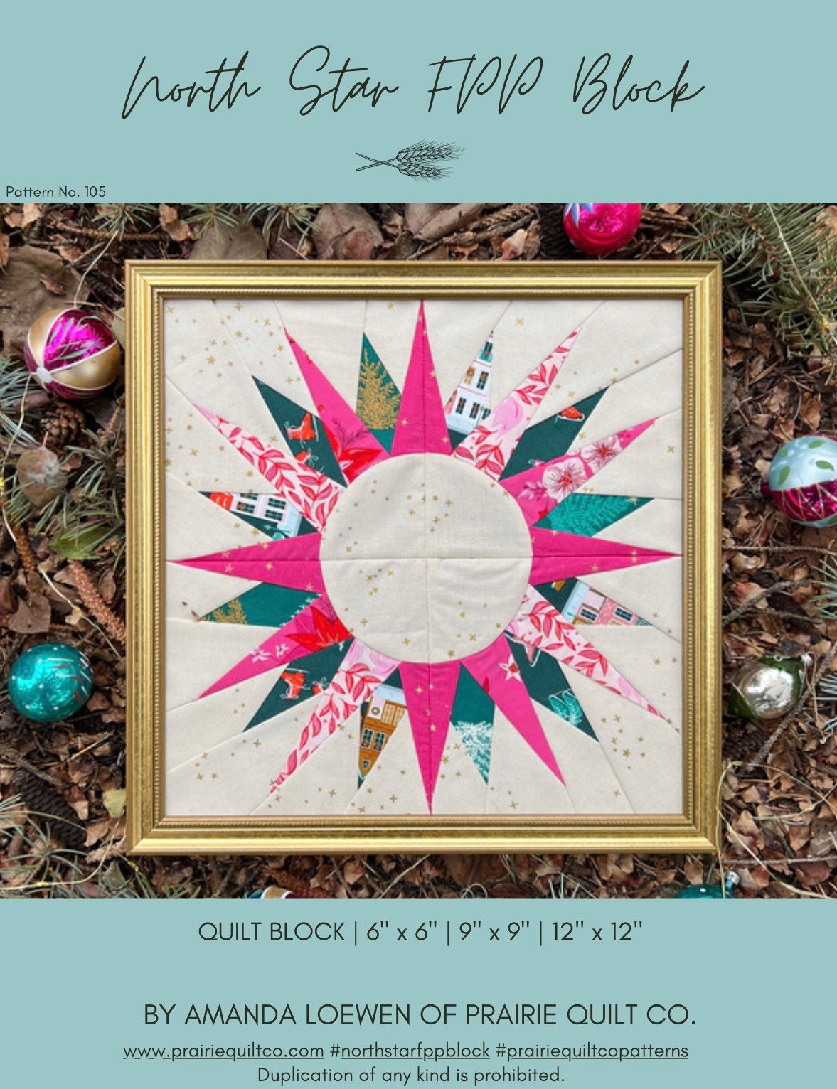 North Star FPP Quilt Block Pattern PDF Etsy